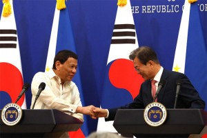 Duterte hails Moon for pursuing peace, stability in Korean Peninsula 